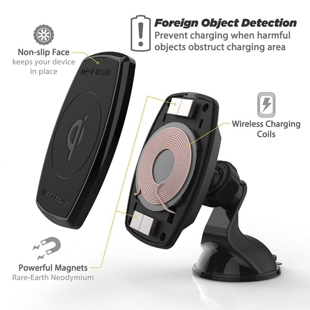 Scosche MQ2WD-XT, Wireless Charging Magnetic Window/Dash Mount