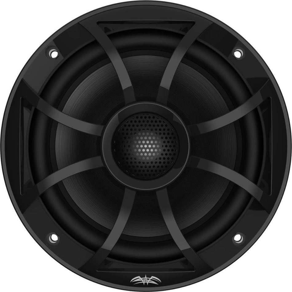 Wet Sounds RECON 6-BG, Recon Series 6.5" Coaxial Speakers XS Black Grill Gun Metal Cone - Black