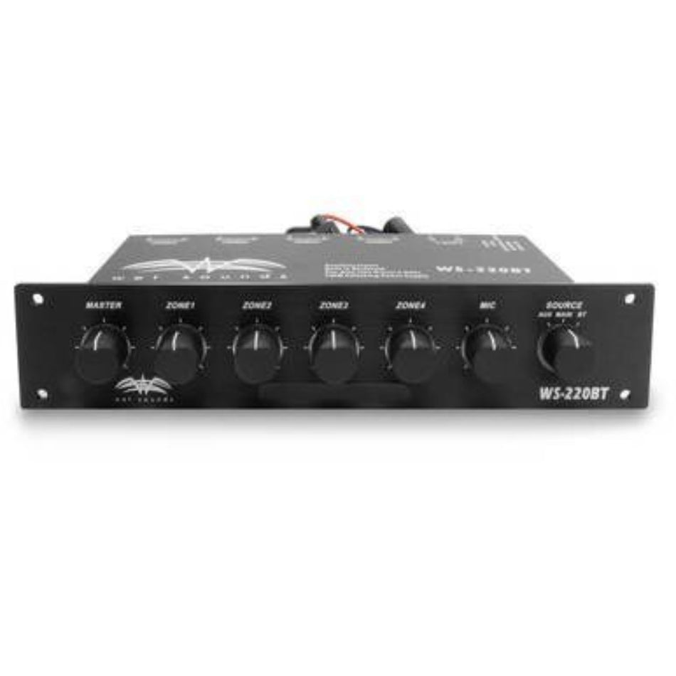 Wet Sounds WS-220 BT, Bluetooth Enabled 4 Zone Control and Built-In Mic