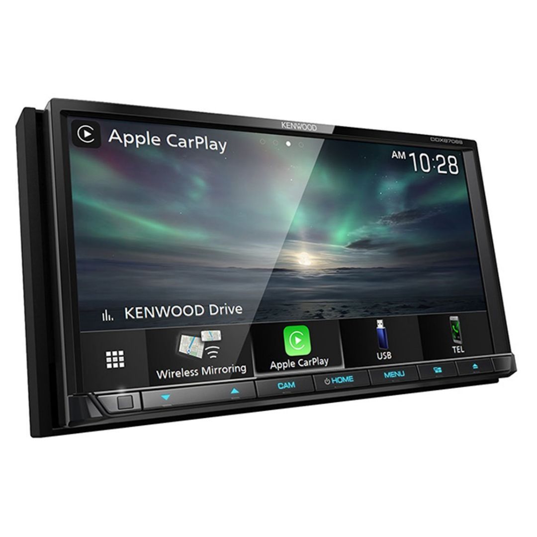 Kenwood DDX8706S, 6.95" DVD Multimedia Receiver w/ Wireless CarPlay and Android Auto