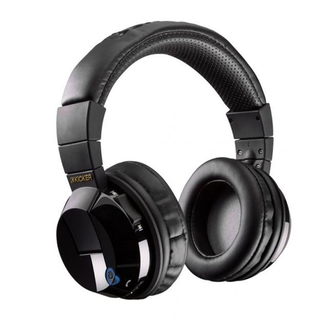 Kicker HP4BTB, Improved battery and Bluetooth range; 3-button mic/ remote on optional cable; black w/ yellow accents (46HP4BTB)