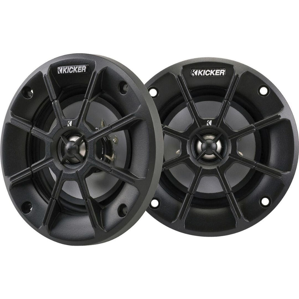 Kicker PS44, PS Series 4" PowerSports Weather-Proof Coaxial Speakers, 4-Ohm (40PS44)