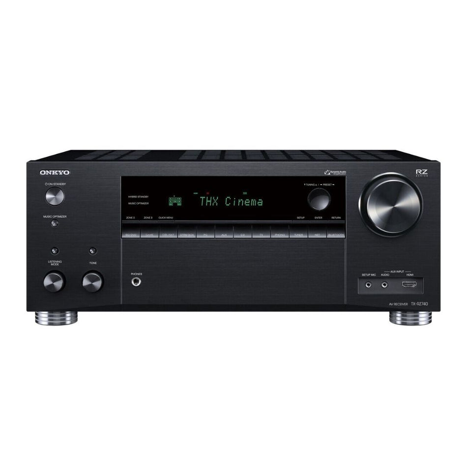 Onkyo TX-RZ740, 9.2 Channel Home Theather Receiver with Wi-Fi, Bluetooth, and Apple AirPlay 2, and Chromecast Built-In