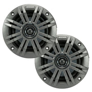 Kicker KM42, KM 4" Marine Coaxial Speakers w/ 1/2- Inch (13mm) Tweeters, Charcoal and White, 2 Ohm (45KM42)