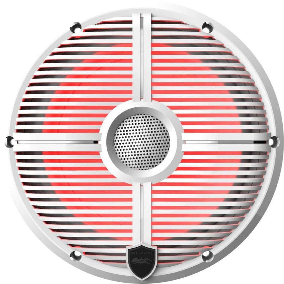 Wet Sounds RECON 8 XW-W RGB, Recon RGB Series 8" Coaxial Speakers XW White Grill White Cone - White
