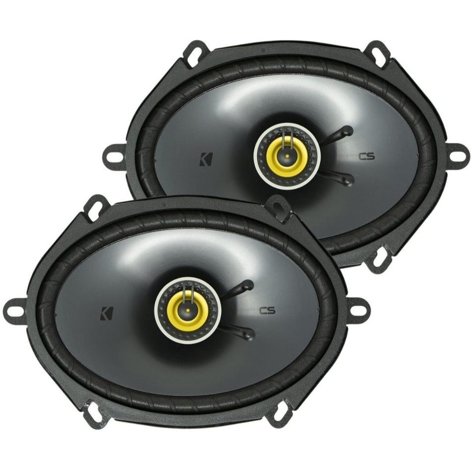 Kicker CSC684, CS Series 6x8" 2 Way Coaxial Car Speakers  (46CSC684)