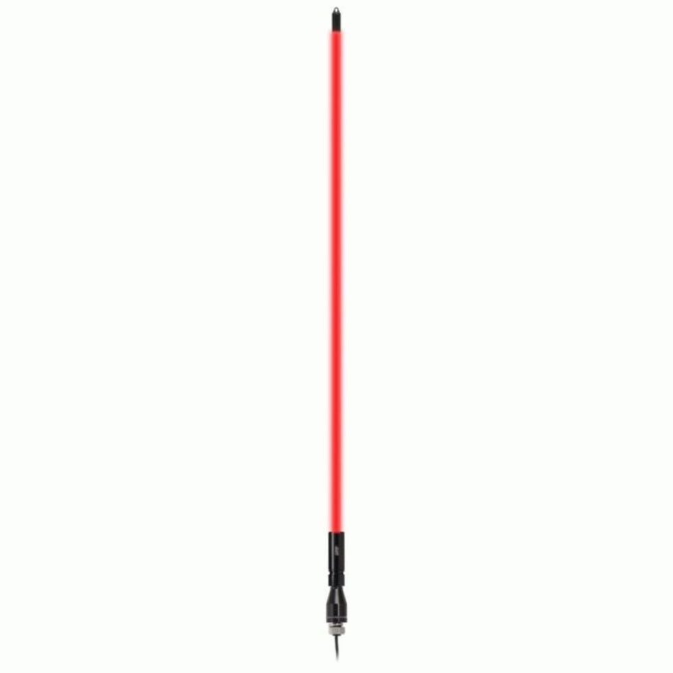 Metra MPS-FORWHIP4, Single Color Fiber Optic Whip Antenna 4ft - Red
