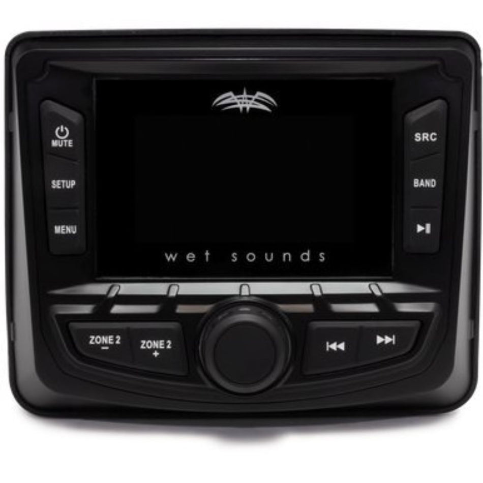 Wet Sounds WS-MC-2, MC-2 - 3" Gauge Style Mount AM/FM Stereo w/ 2.7" Color Display, 1 AUX Input, 1 USB Input, Pandora