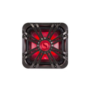 Kicker L710GLC, 10" Square Subwoofer Grille, LED, Charcoal (11L710GLC)