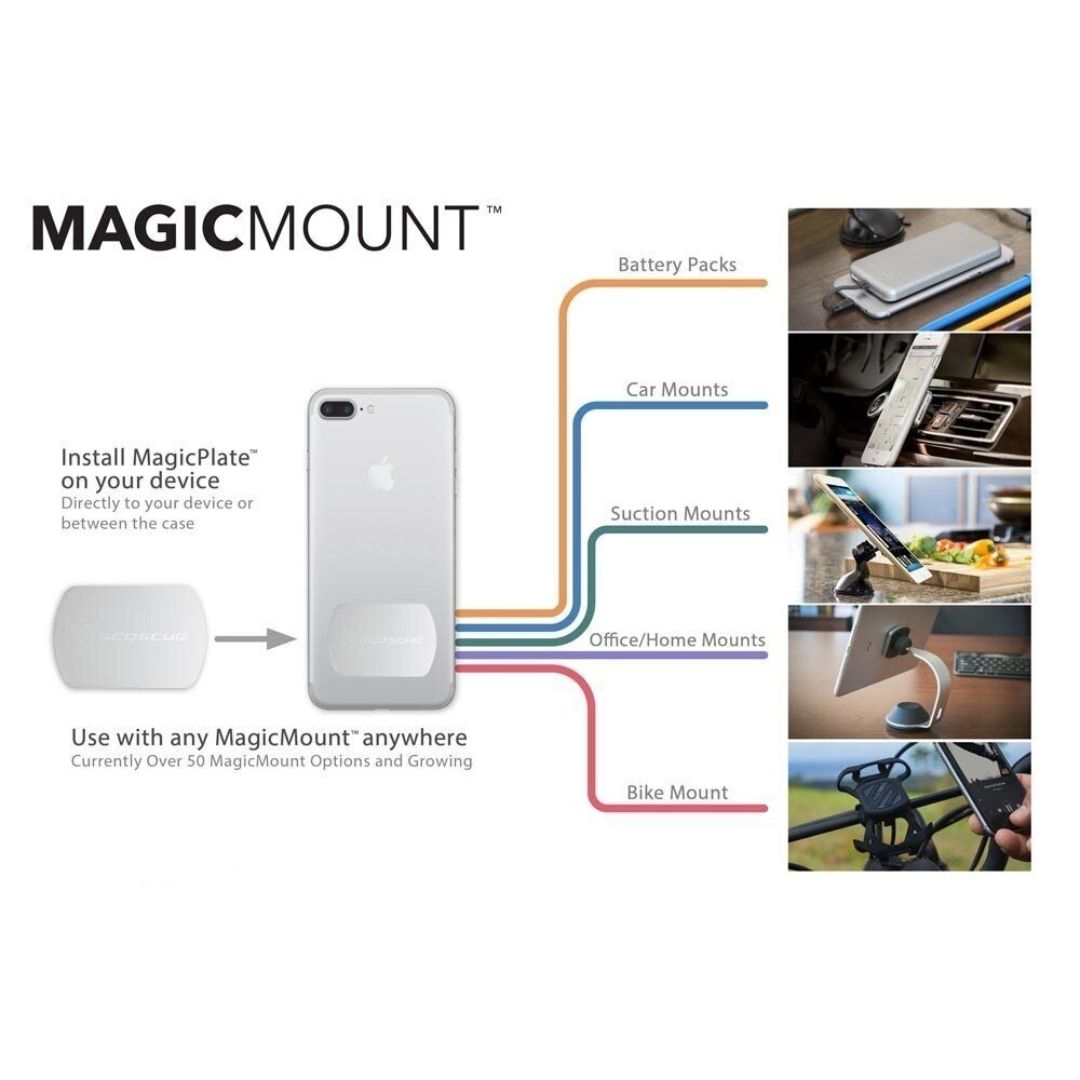 Scosche MAGPCUP, MagicMount Magnetic Cup Mount Power Hub For Mobile Devices