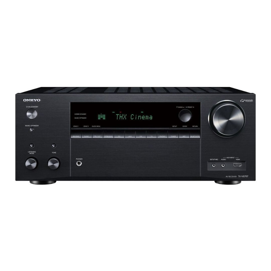 Onkyo TX-NR797, 9.2 Channel Home Theather Receiver with Wi-Fi, Bluetooth, and Apple AirPlay 2, and Chromecast Built-In