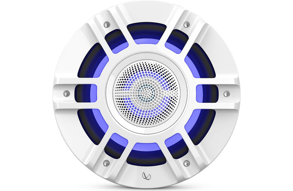 Infinity KAPPA8130MAM, KAPPA Series 8" 3-Way Premium Marine Covertible Speakers w/ RGB Lighting - White