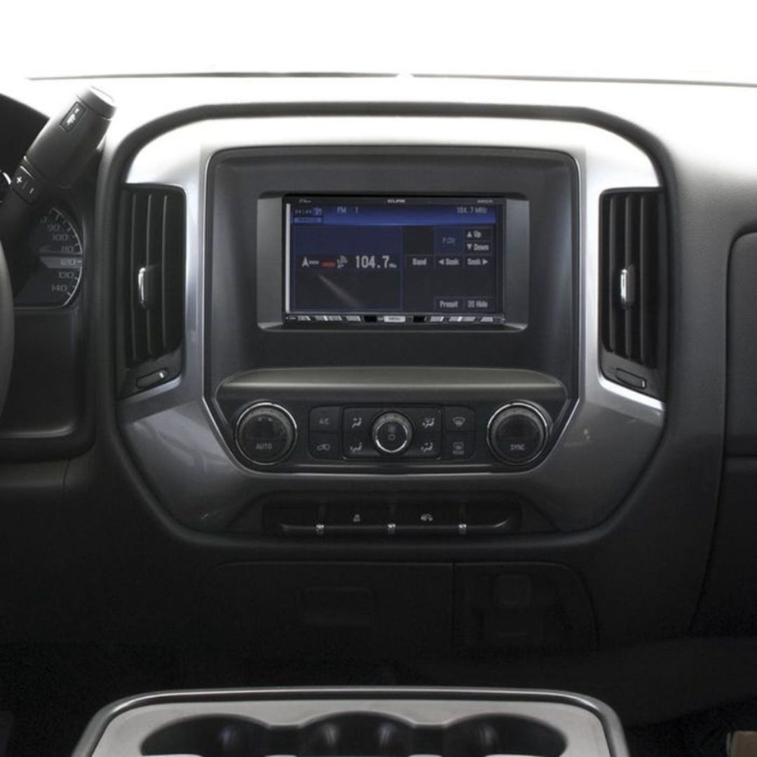 Scosche GM5211B, 2014-Up Chevrolet Silverado / GMC Sierra ISO Double DIN & DIN+Pocket Kit