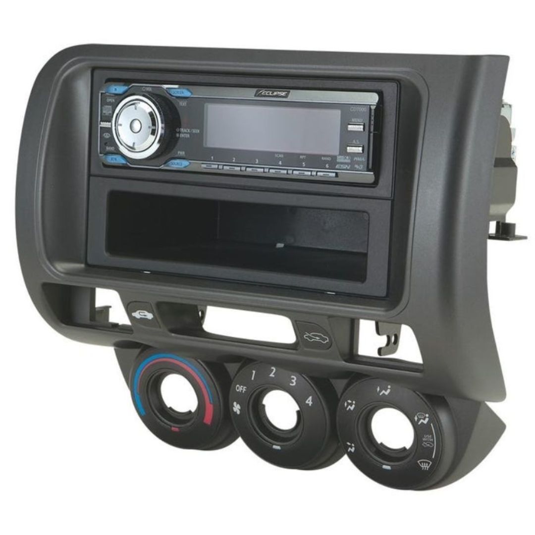 Scosche HA1558B, 2007-2008 Honda Fit ISO Double DIN & DIN+Pocket, Dark Gray