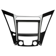 Scosche HY1625B, 2011-Up Hyundai Sonata, ISO Double DIN & DIN+Pocket Kit; Black w/Silver Trim