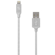 Scosche I3B4SR, USB A to Lightning Braided 4 Foot (Silver)