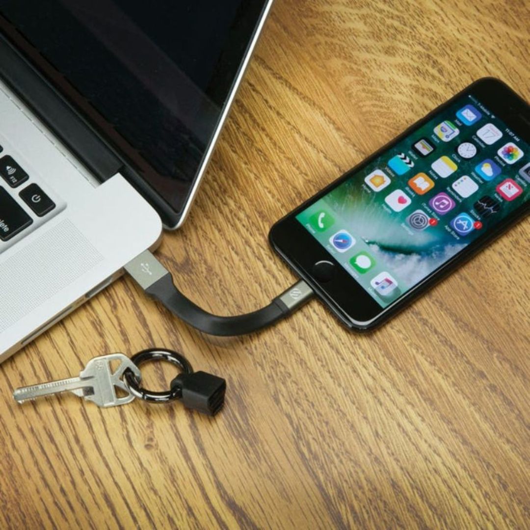 Scosche I3CS, 2In1 Carabiner w/ Charge & Sync Cable For Apple Devices