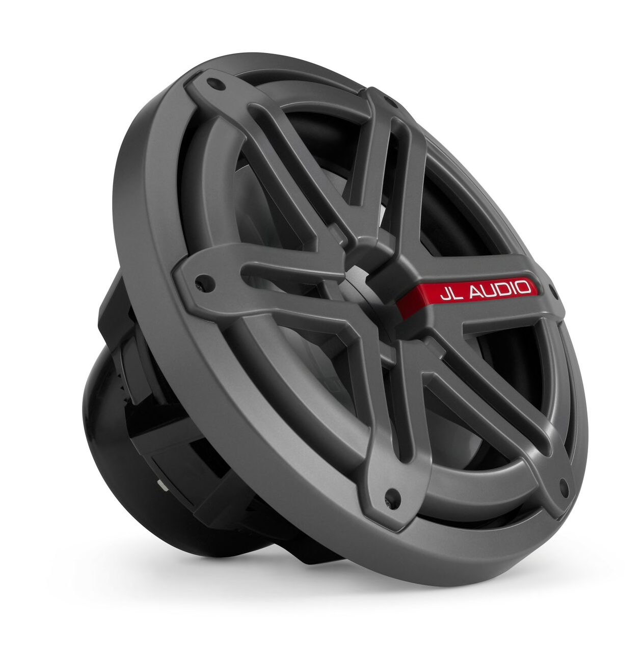 JL Audio MX10IB3-SG-TB, MX Series Marine 10" Subwoofer, 4-Ohm, Infinite Baffle, Titanium/Black Sport Grille, 175W
