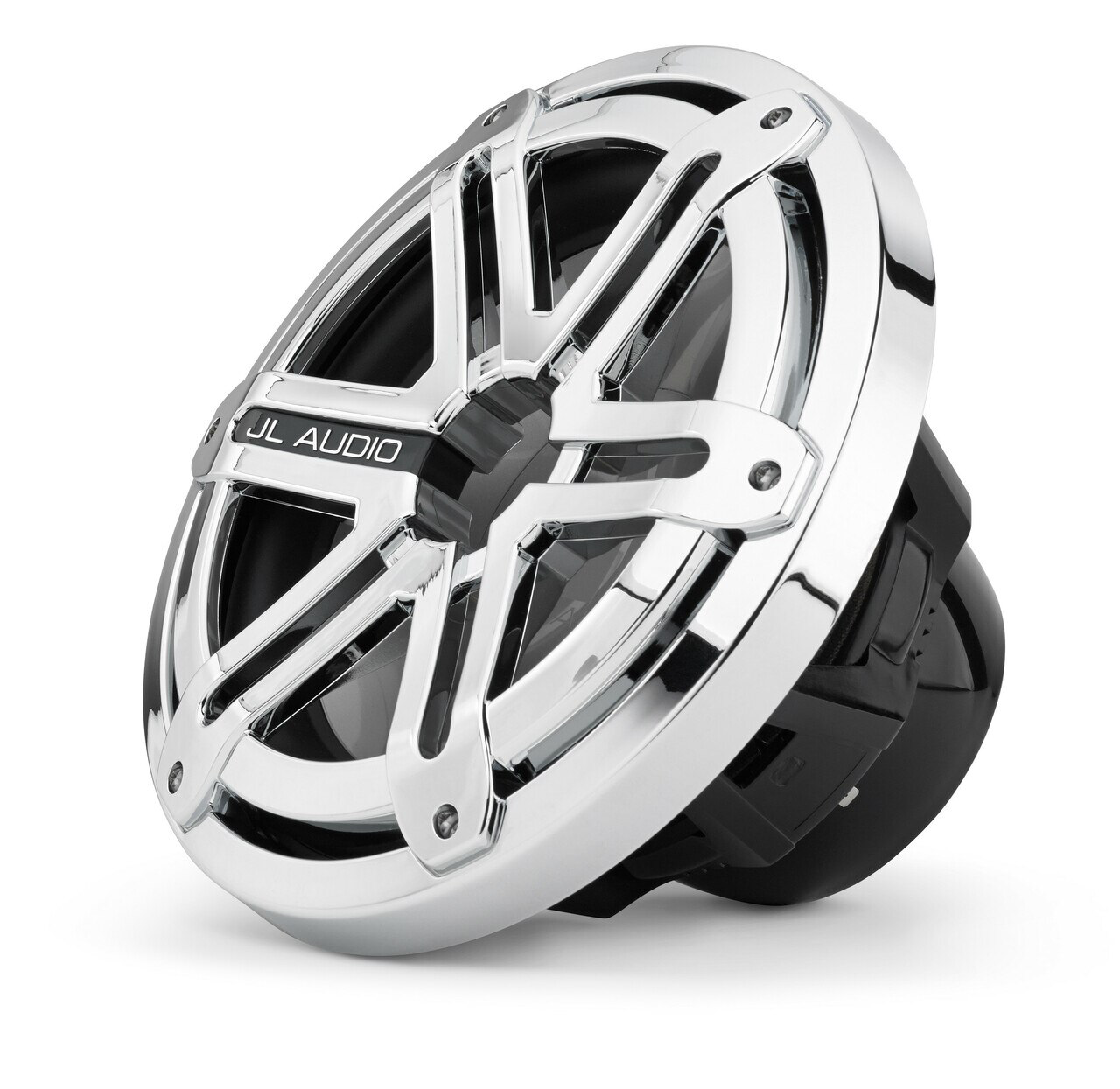 JL Audio MX10IB3-SG-CR, MX Series Marine 10" Subwoofer, 4-Ohm, Infinite Baffle, Chrome Sport Grille, 175W