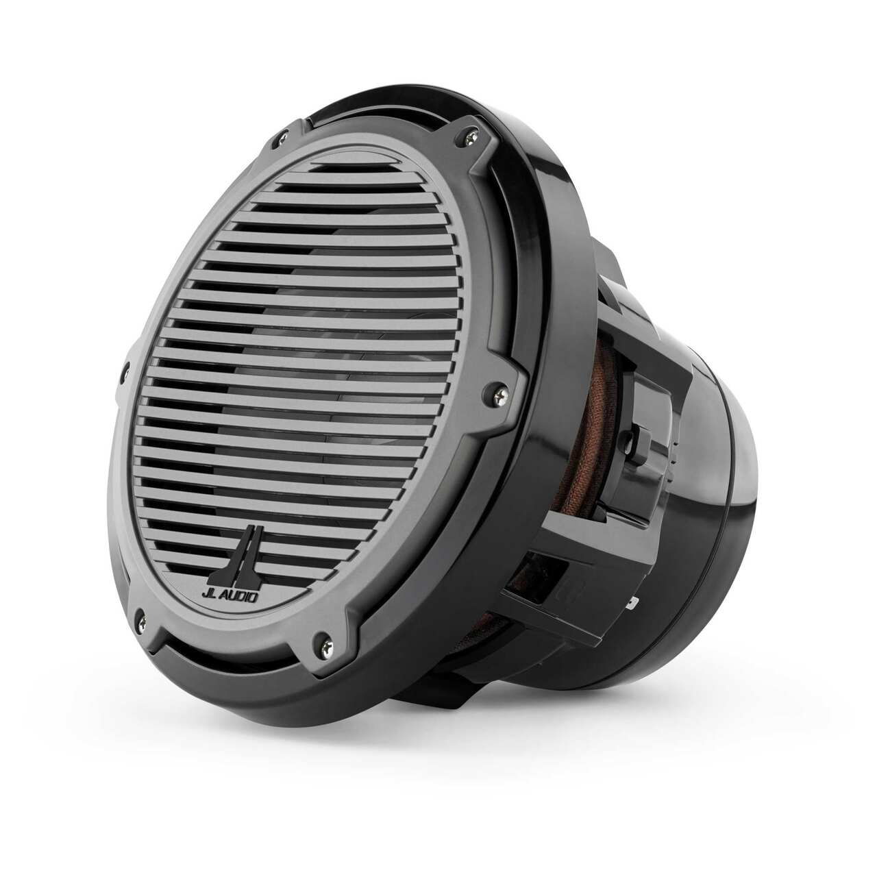 JL Audio M8W5-CG-TB, M Series Marine 8" 4-Ohm Subwoofer, Enclosed Use, Titanium/Black Classic Grille, 200W
