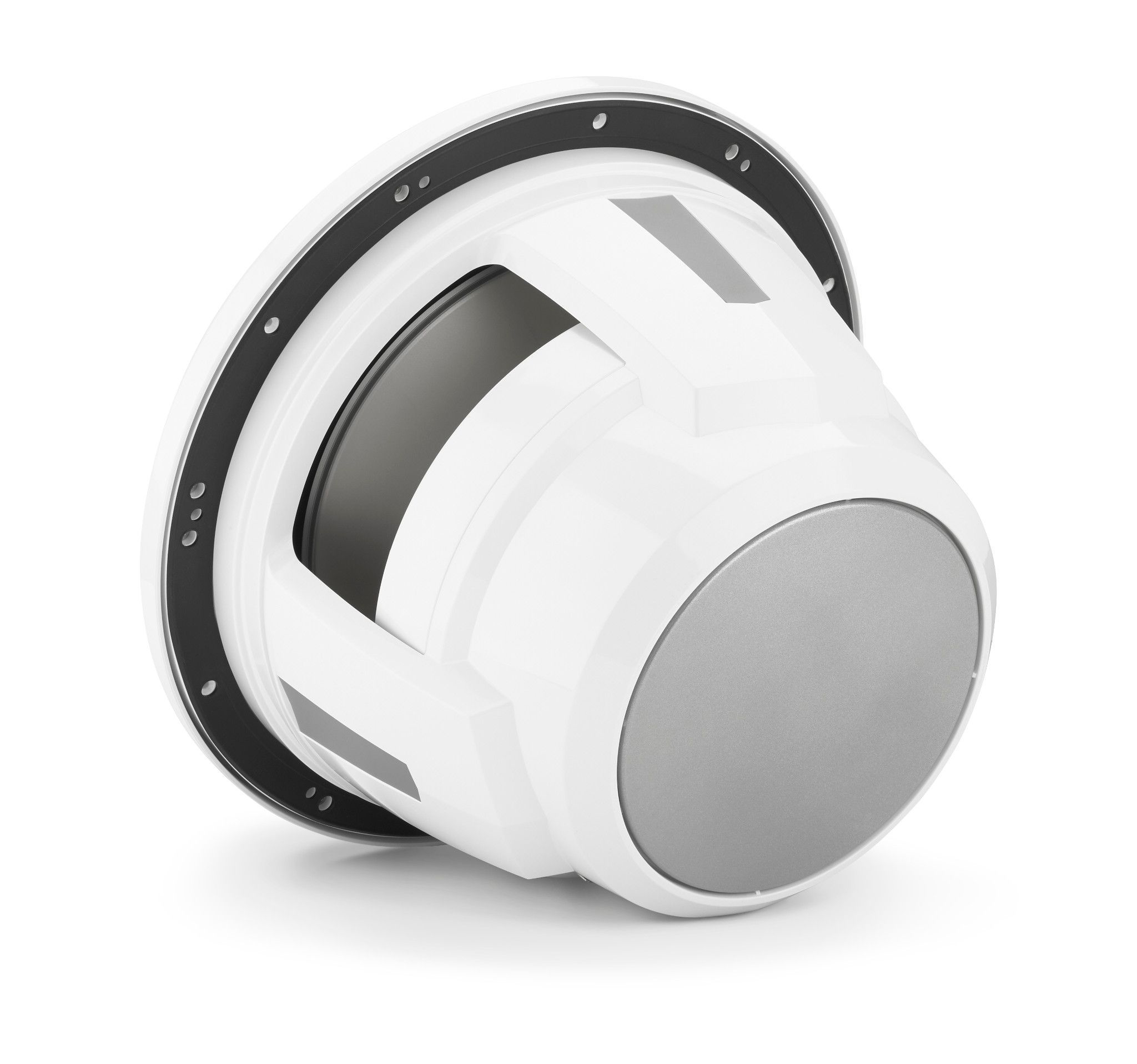 JL Audio M7-12IB-C-GWGW-i-4, 12" Infinite Baffle Marine Subwoofer - Classic Gloss White Grille w/ RGB LED, 600W