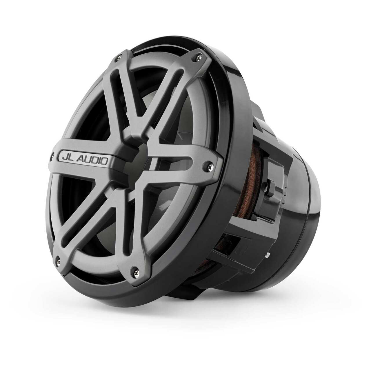JL Audio M8W5-SG-TB, M Series Marine 8" 4-Ohm Subwoofer, Enclosed Use, Titanium/Black Sport Grille, 200W