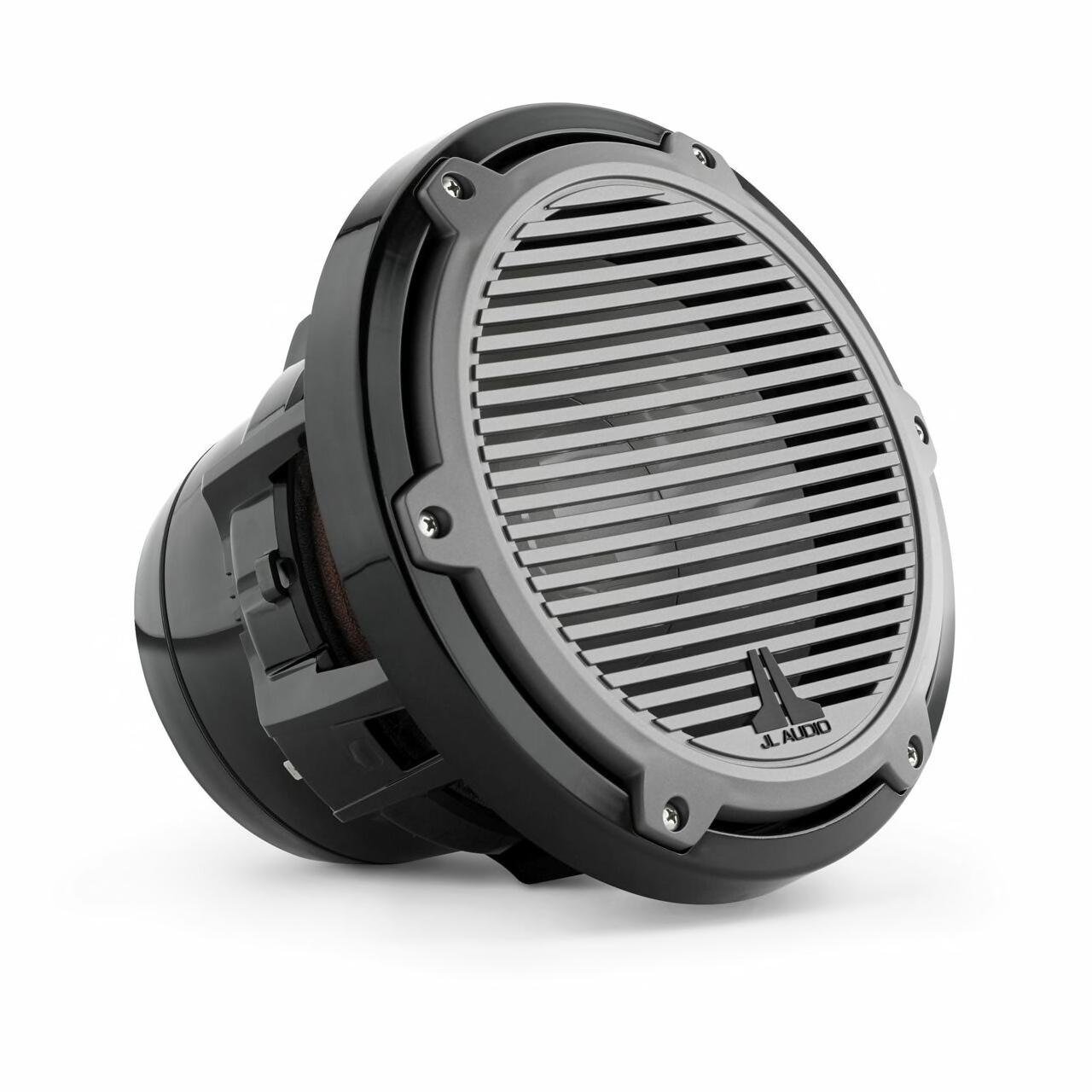 JL Audio M8W5-CG-TB, M Series Marine 8" 4-Ohm Subwoofer, Enclosed Use, Titanium/Black Classic Grille, 200W