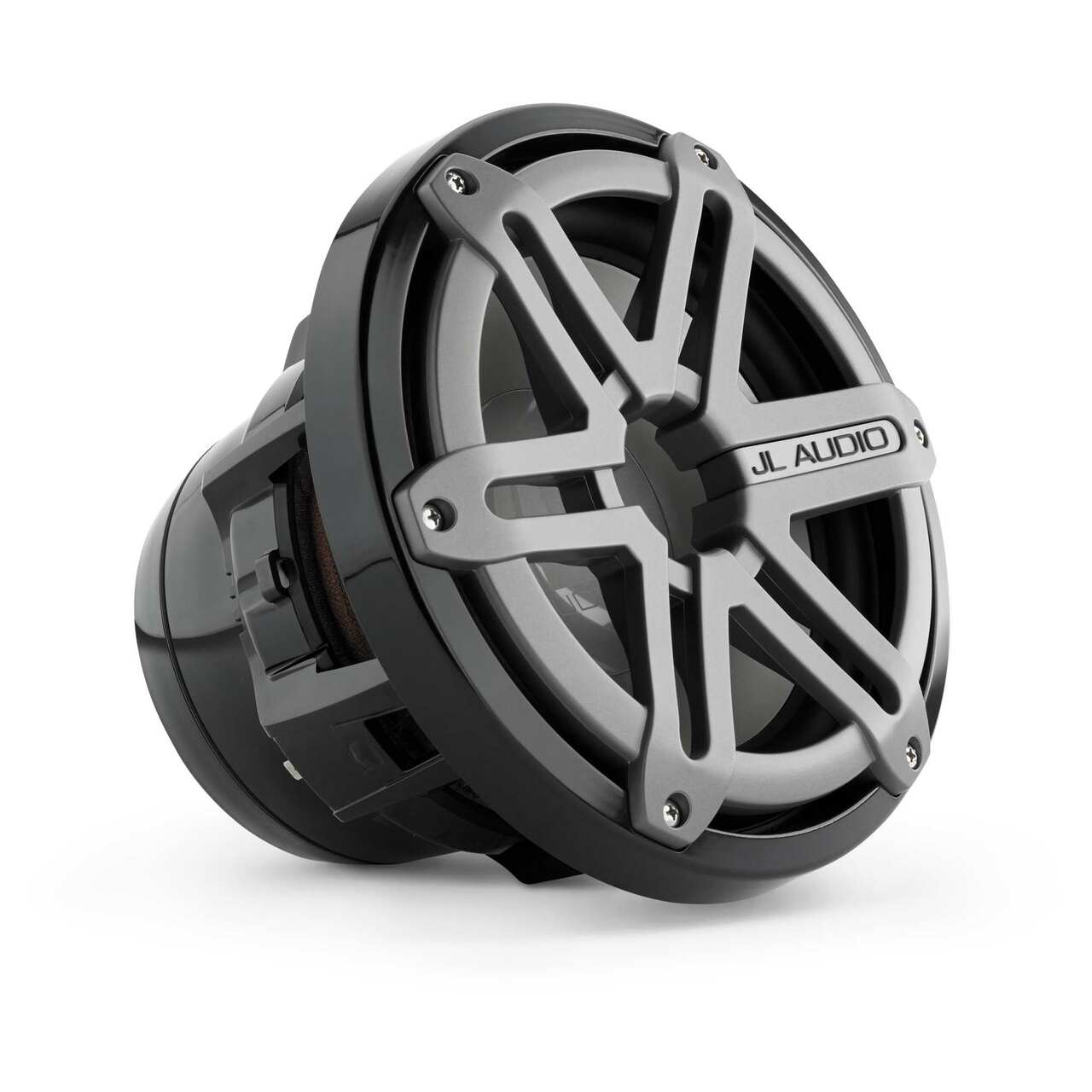 JL Audio M8W5-SG-TB, M Series Marine 8" 4-Ohm Subwoofer, Enclosed Use, Titanium/Black Sport Grille, 200W