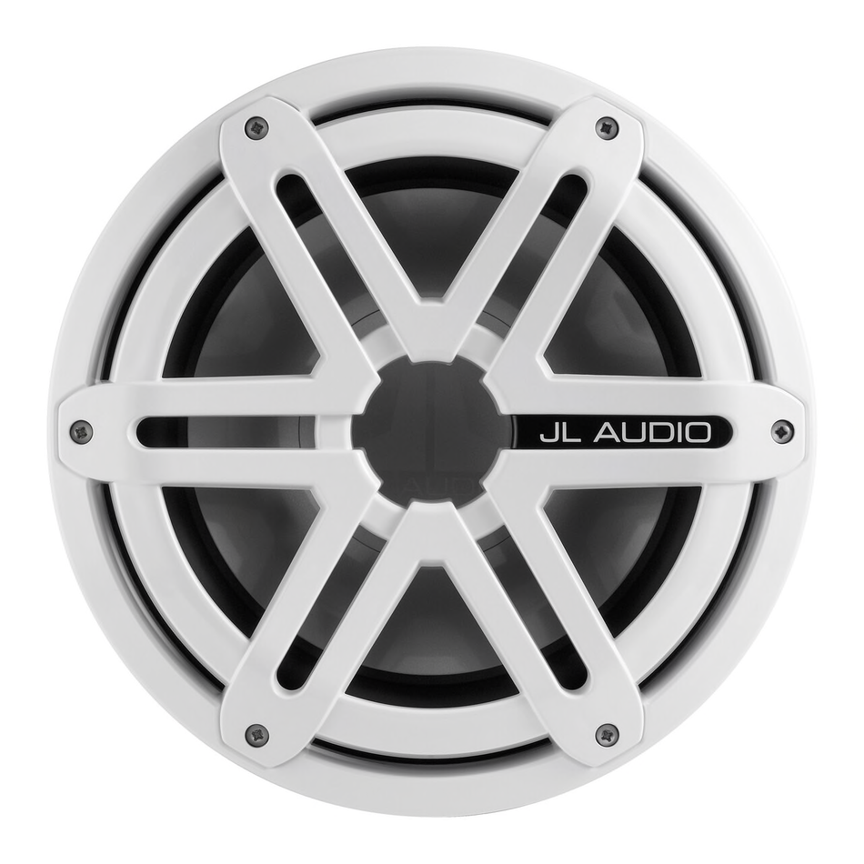 JL Audio MX10IB3-SG-WH, MX Series Marine 10" Subwoofer, 4-Ohm, Infinite Baffle, White Sport Grille, 175W