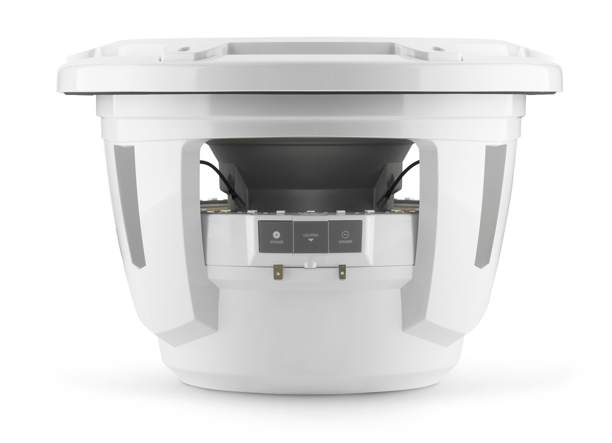 JL Audio M7-12IB-C-GWGW-i-4, 12" Infinite Baffle Marine Subwoofer - Classic Gloss White Grille w/ RGB LED, 600W