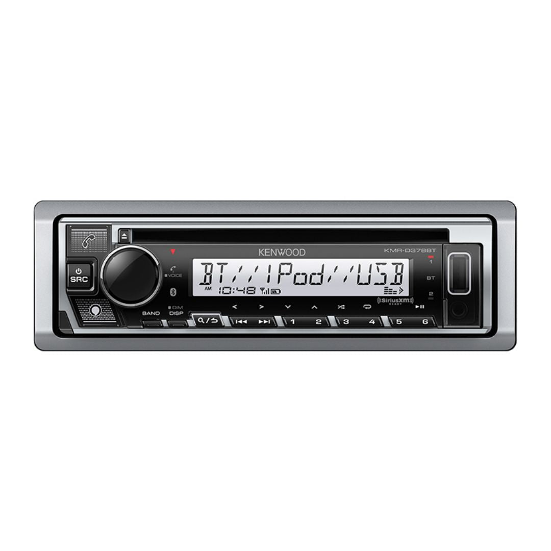 Kenwood KMR-D378BT, Marine / Motorsports CD Receiver w/ Bluetooth and SiriusXM