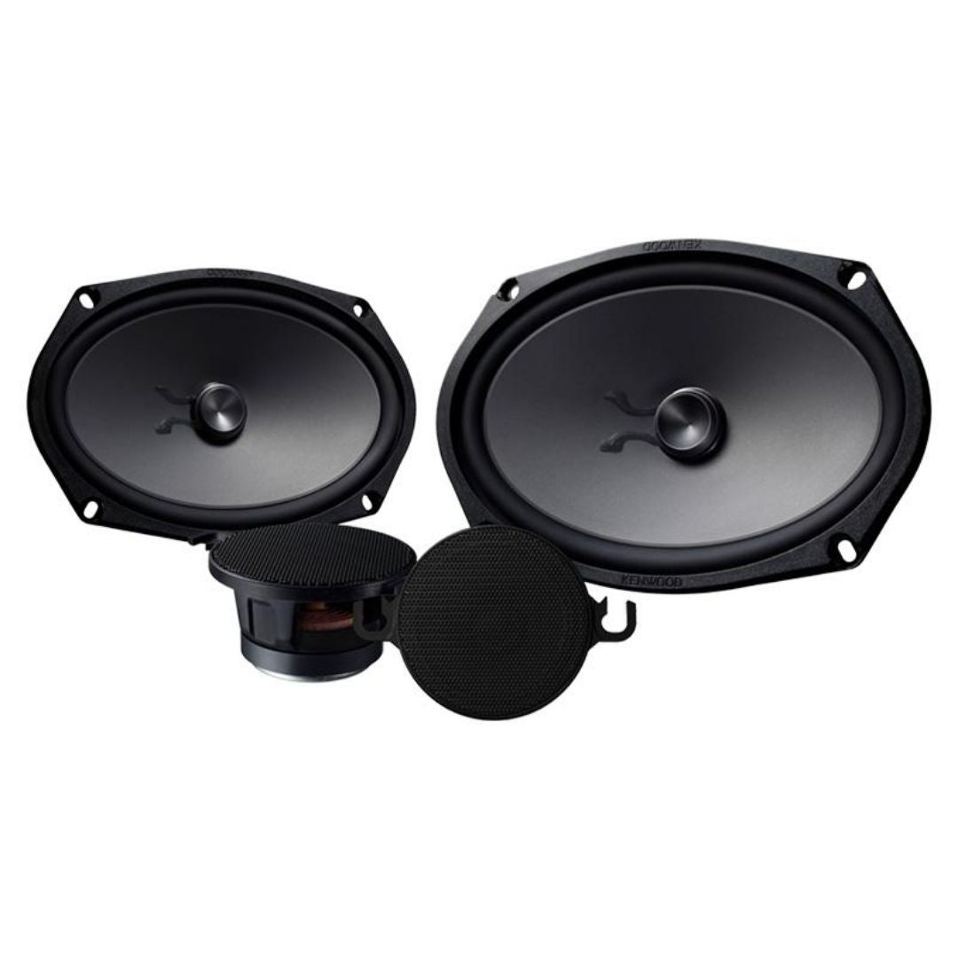 Kenwood KFC-XP6902C, eXcelon 6x9" 2-Way Shallow Woofer Component Car Speaker System w/ 2-3/4" Mid Range, 300W