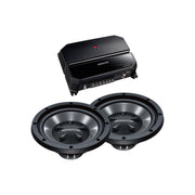 Kenwood P-W1221, 12" Subwoofer Package w/ Kenwood Amplifier KAC-5207 and 2 Kenwood Subwoofers KFC-W112S
