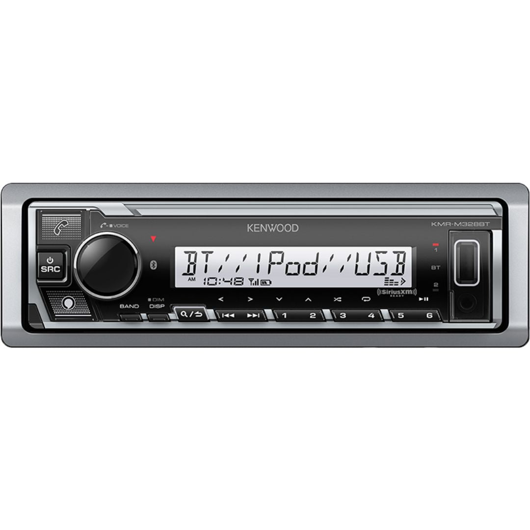 Kenwood KMR-M328BT, Marine / Motorsports Digital Media Receiver w/ Bluetooth and SiriusXM (Does not play CDs)