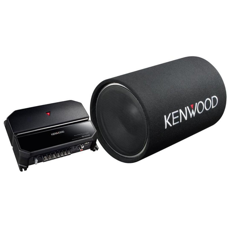 Kenwood P-W131TB, 12" Subwoofer Package w/ Kenwood Amplifier KAC-5207 and Loaded Subwoofer Tube