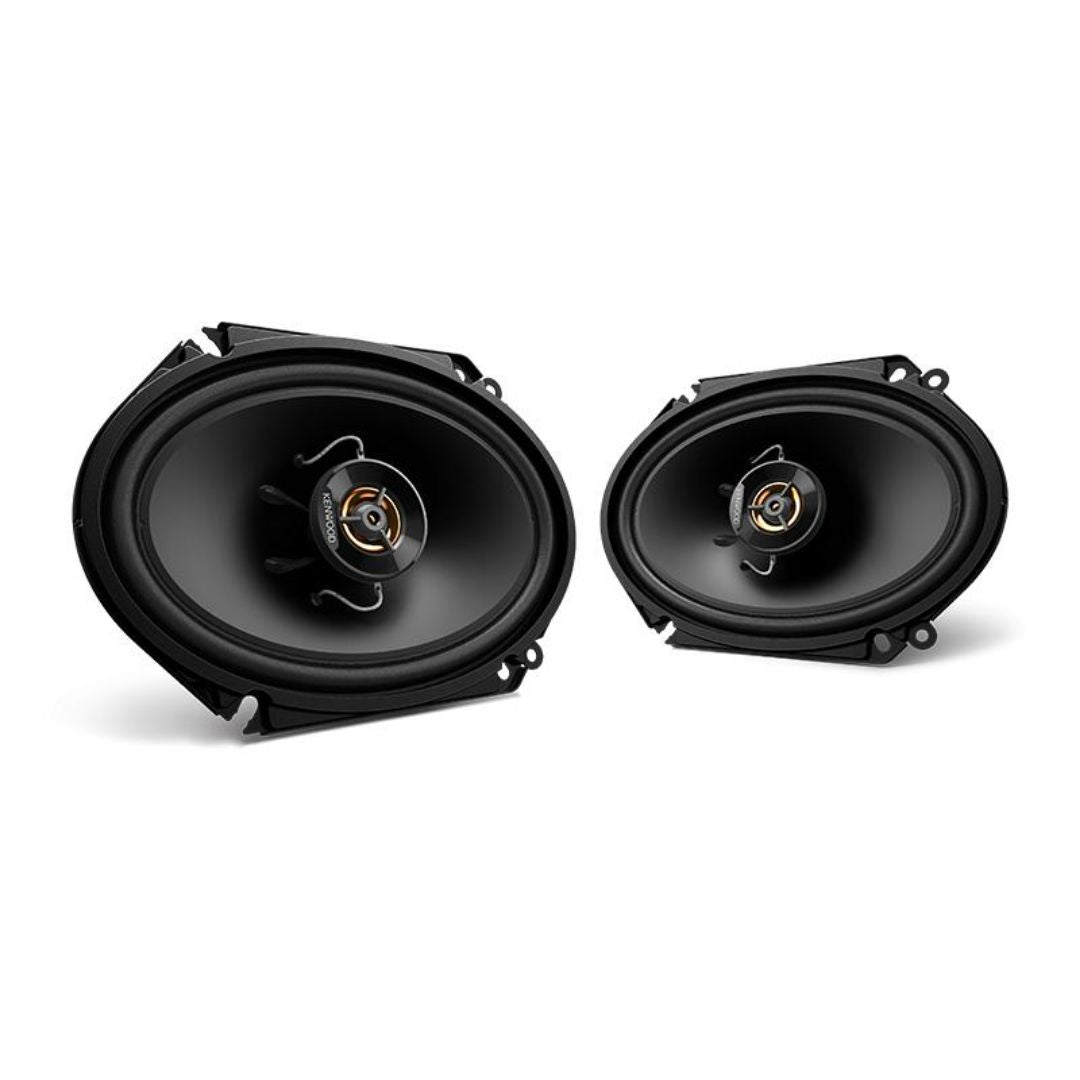 Kenwood KFC-C6866S, Sport Series 6x8" 2-Way Coaxial Full Range Car Speakers, 250W