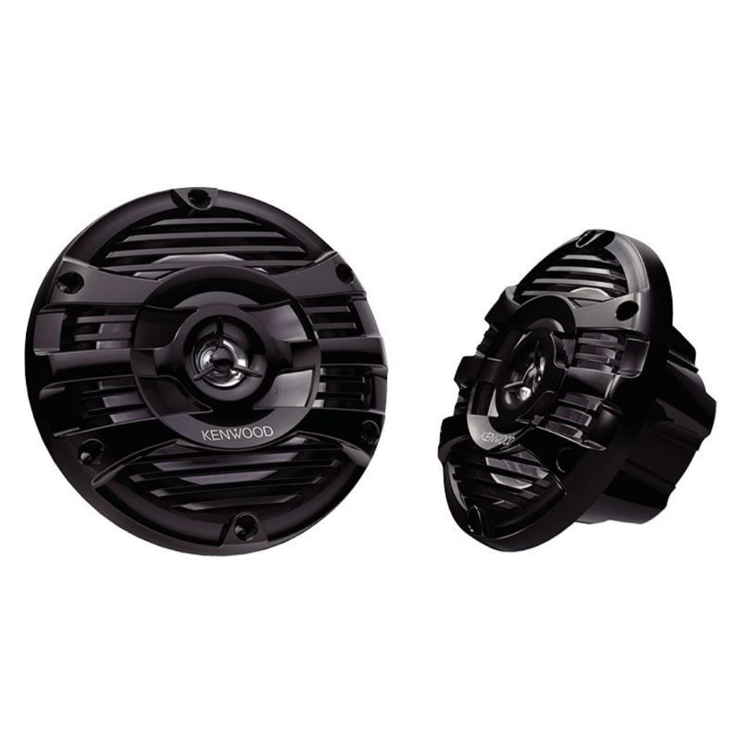Kenwood KFC-1653MRB, 6.5" 2-Way Coaxial Marine / Motorsport Speaker w/ Black Grille - 150W