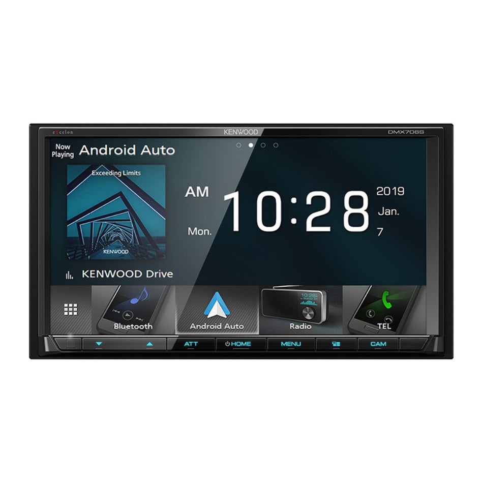 Kenwood DMX706S, eXcelon 6.95" Digital Multimedia Receiver w/ CarPlay and Android Auto (Does not play CDs)