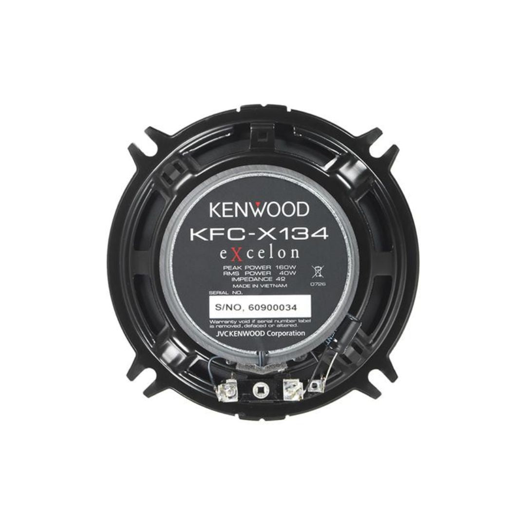 Kenwood KFC-X134, eXcelon 5-1/4" 2-Way Coaxial Car Speakers, 150W