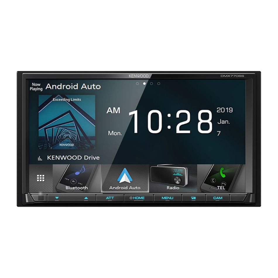 Kenwood DMX7706S, 6.95" Digital Multimedia Receiver w/ CarPlay and Android Auto (Does not play CDs)