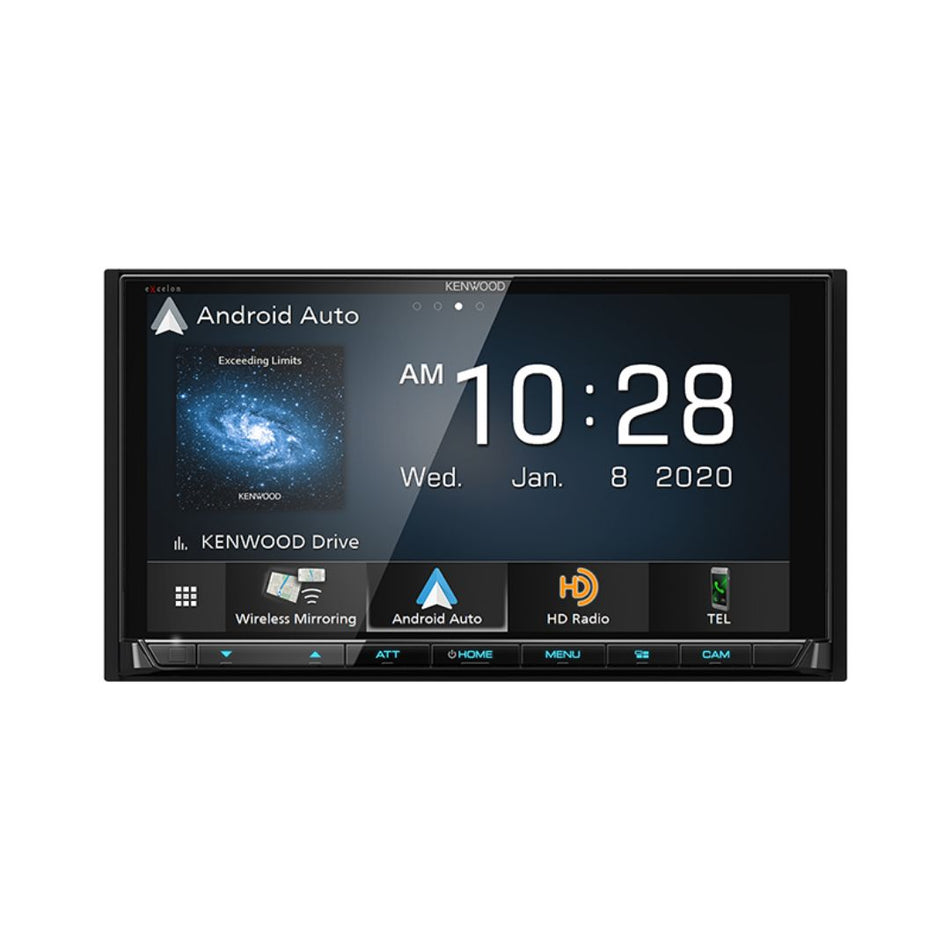 Kenwood DMX957XR, eXcelon Reference 6.8" HD Digital Multimedia Receiver w/ Wireless CarPlay and Android Auto (Does not play CDs)