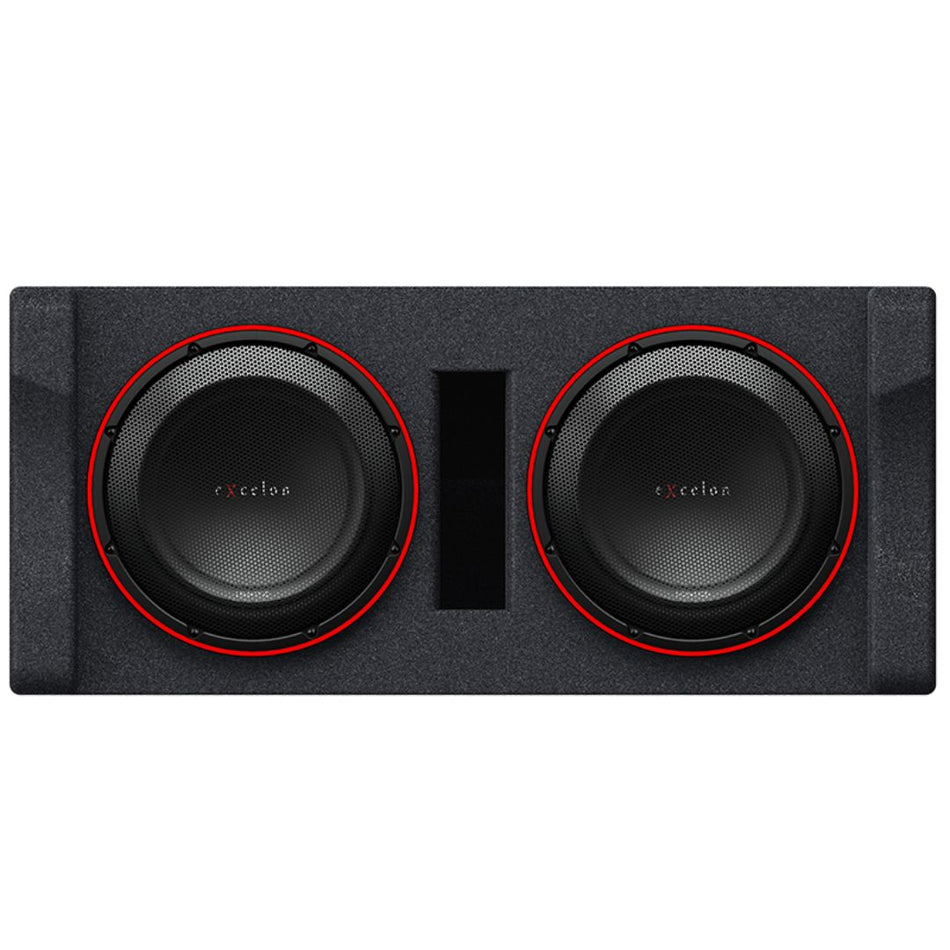 Kenwood P-XW1221DHP, eXcelon Dual 12" 2 Ohm Loaded High Power Subwoofer Enclosure - 2000W