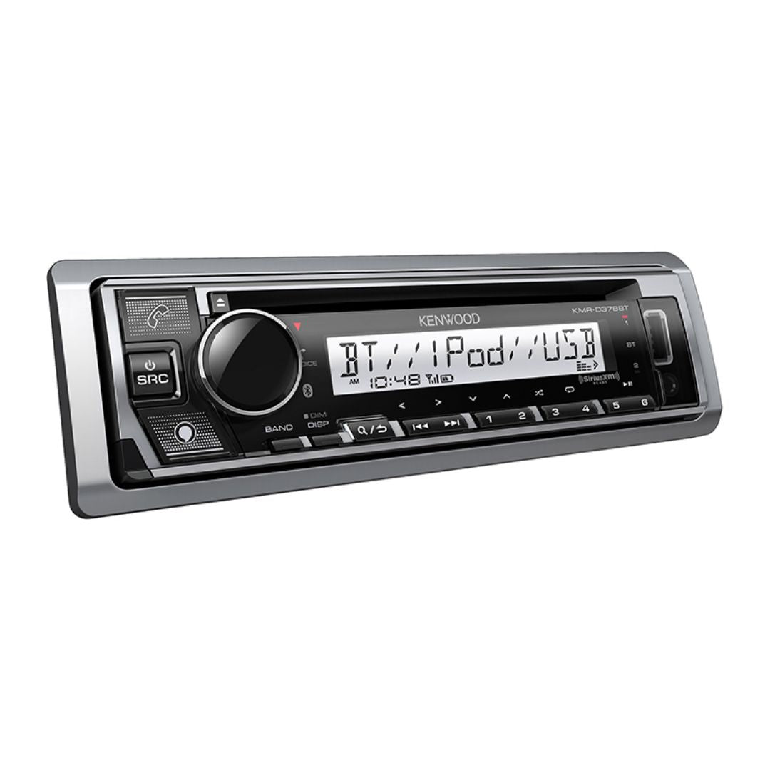 Kenwood KMR-D378BT, Marine / Motorsports CD Receiver w/ Bluetooth and SiriusXM