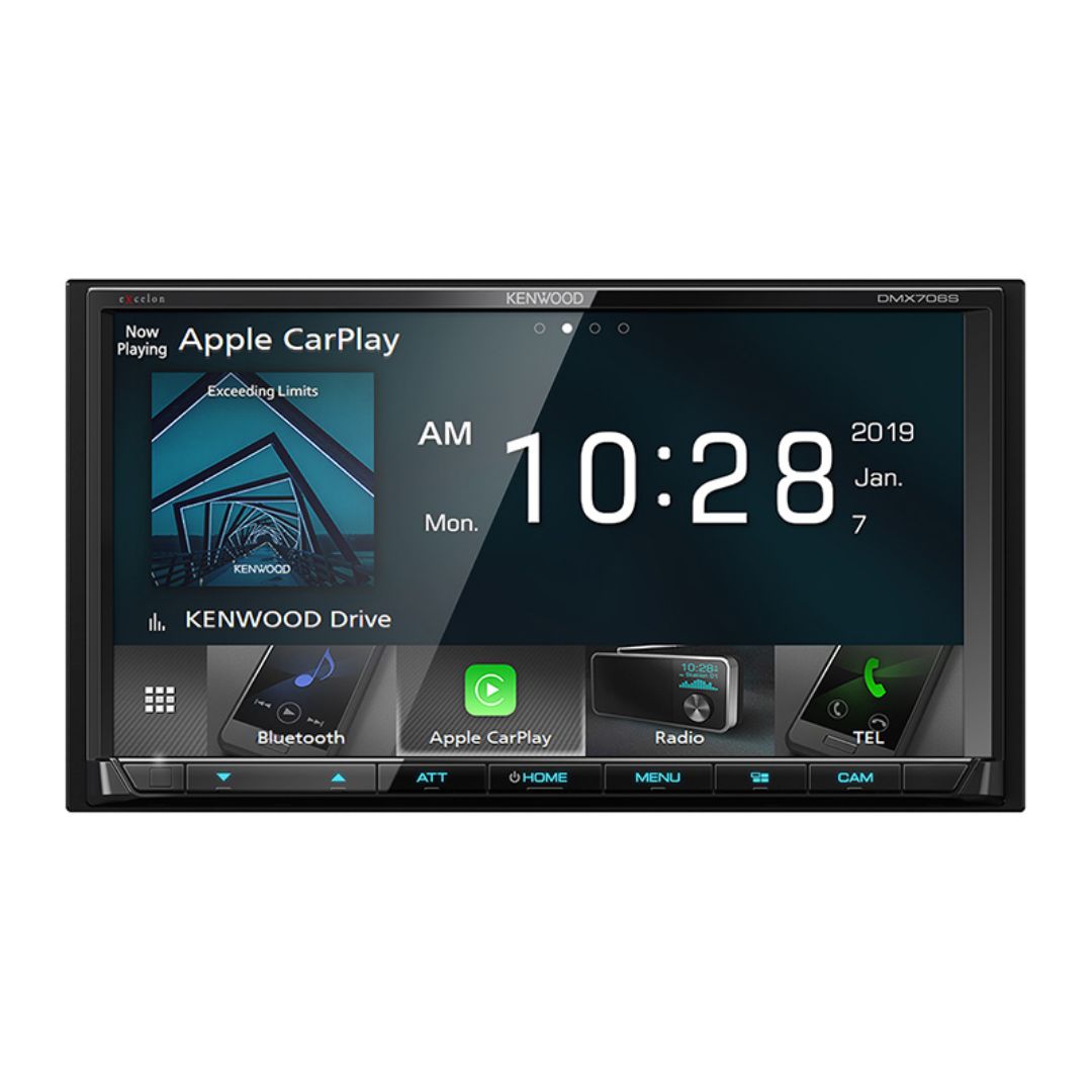 Kenwood DMX706S, eXcelon 6.95" Digital Multimedia Receiver w/ CarPlay and Android Auto (Does not play CDs)