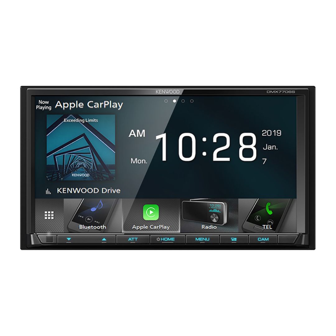 Kenwood DMX7706S, 6.95" Digital Multimedia Receiver w/ CarPlay and Android Auto (Does not play CDs)