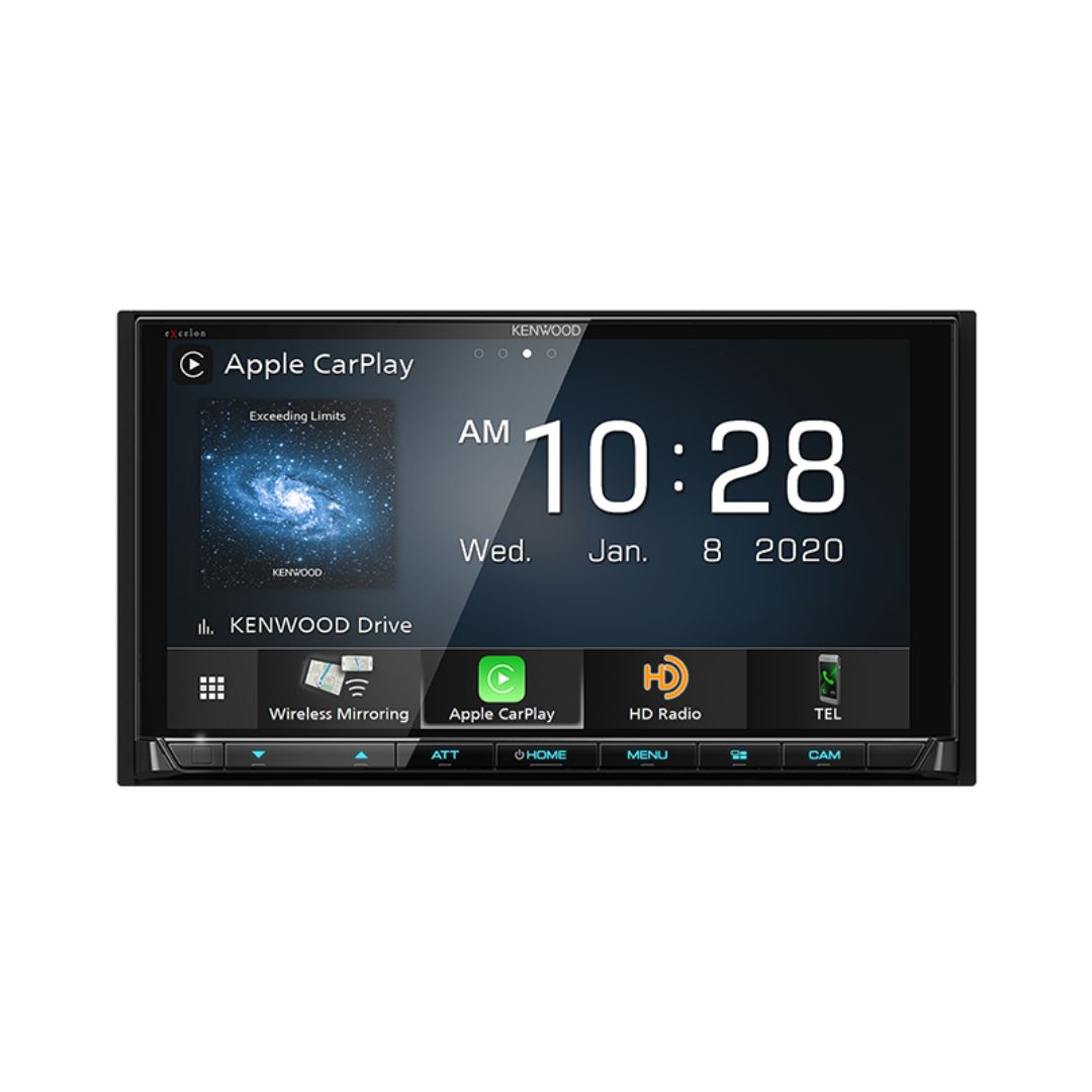 Kenwood DMX957XR, eXcelon Reference 6.8" HD Digital Multimedia Receiver w/ Wireless CarPlay and Android Auto (Does not play CDs)