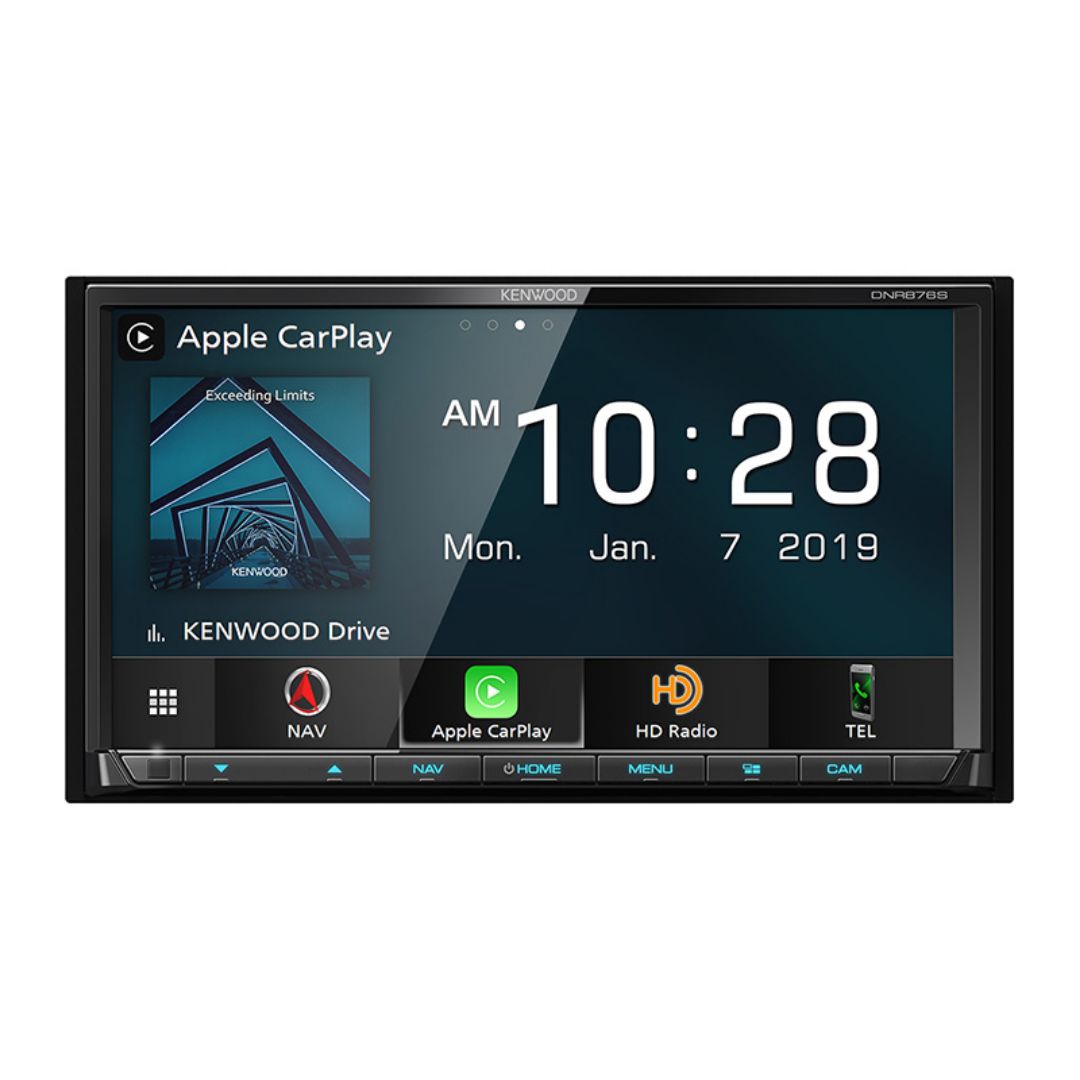 Kenwood DNR876S, 6.95" Digital Multimedia Receiver w/ Navigation, Apple CarPlay and Android Auto (Does not play CDs)