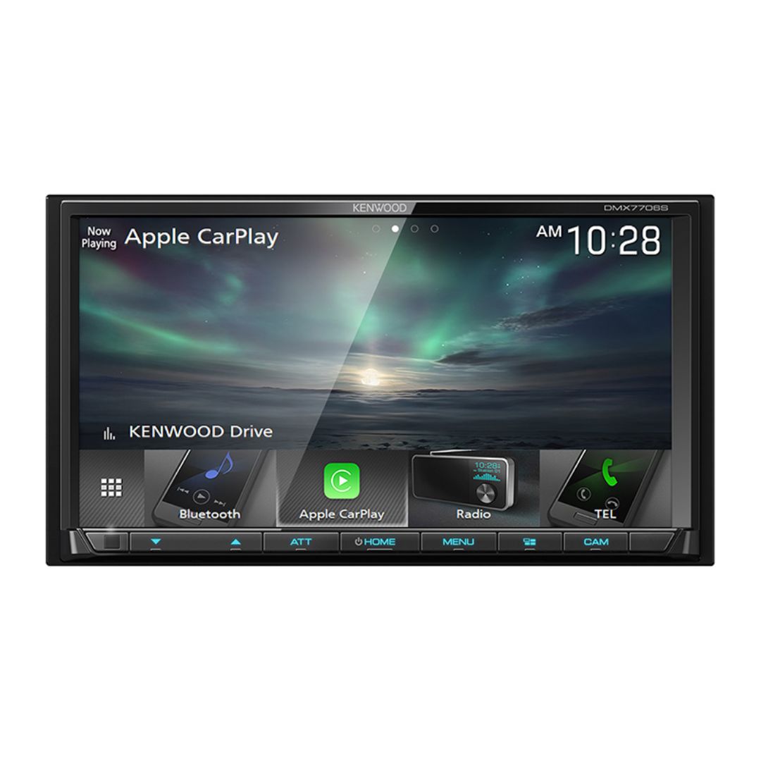 Kenwood DMX7706S, 6.95" Digital Multimedia Receiver w/ CarPlay and Android Auto (Does not play CDs)