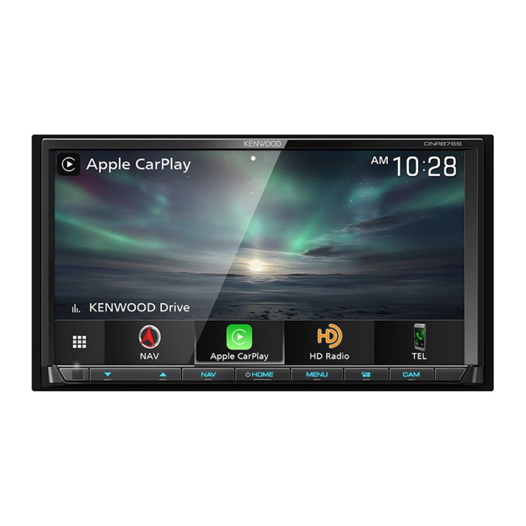 Kenwood DNR876S, 6.95" Digital Multimedia Receiver w/ Navigation, Apple CarPlay and Android Auto (Does not play CDs)