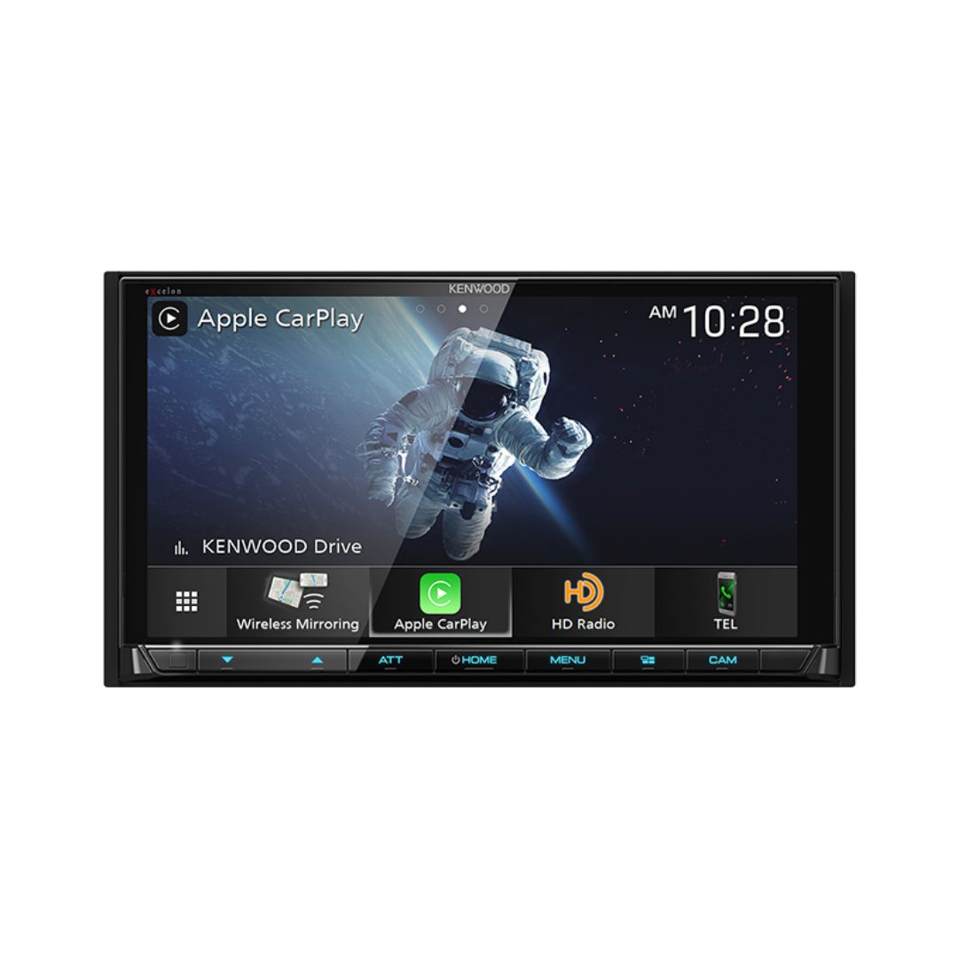 Kenwood DMX957XR, eXcelon Reference 6.8" HD Digital Multimedia Receiver w/ Wireless CarPlay and Android Auto (Does not play CDs)